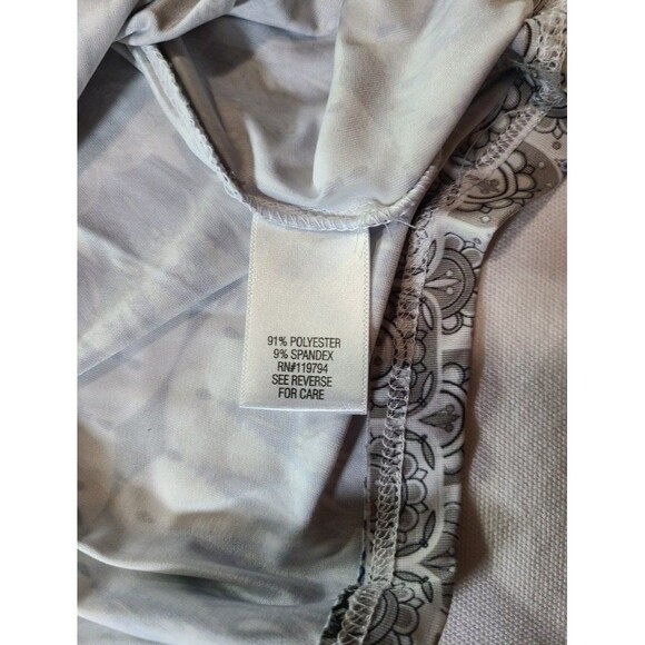 Apt. 9 Paisley Tank Dress Size Small Black Purple Sleeveless V-Neck Stretch - Picture 7 of 10